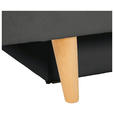 SCHLAFSOFA  in Cord, Velours Dunkelgrau  - Dunkelgrau/Buchefarben, KONVENTIONELL, Holz/Textil (191/92/89cm) - Carryhome