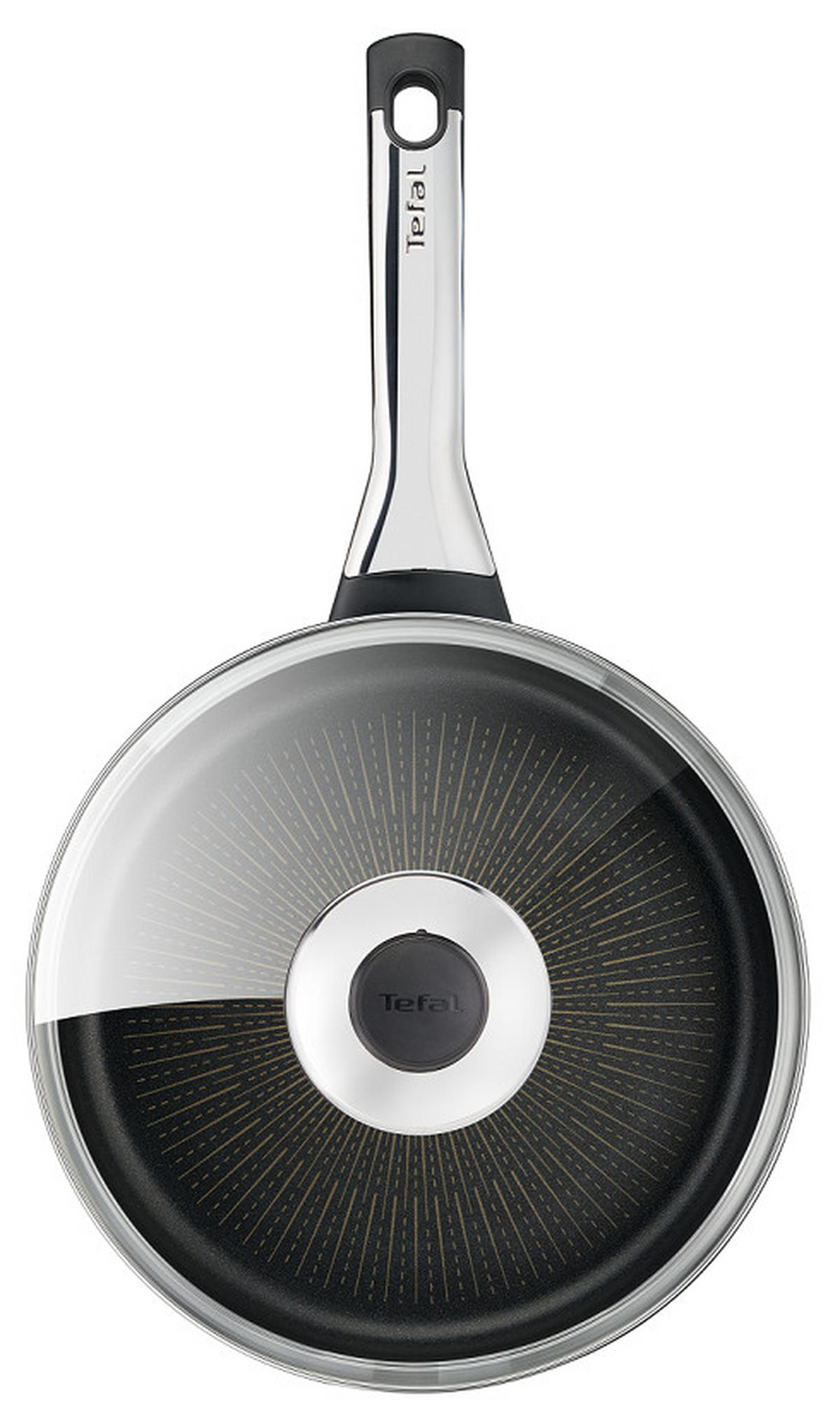 STEKGRYTA 24 cm  - svart/transparent, Design, metall/glas (24cm) - Tefal