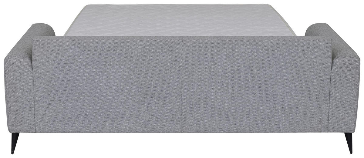 SCHLAFSOFA Webstoff Grau  - Schwarz/Grau, MODERN, Textil/Metall (219/92/101cm) - Livetastic