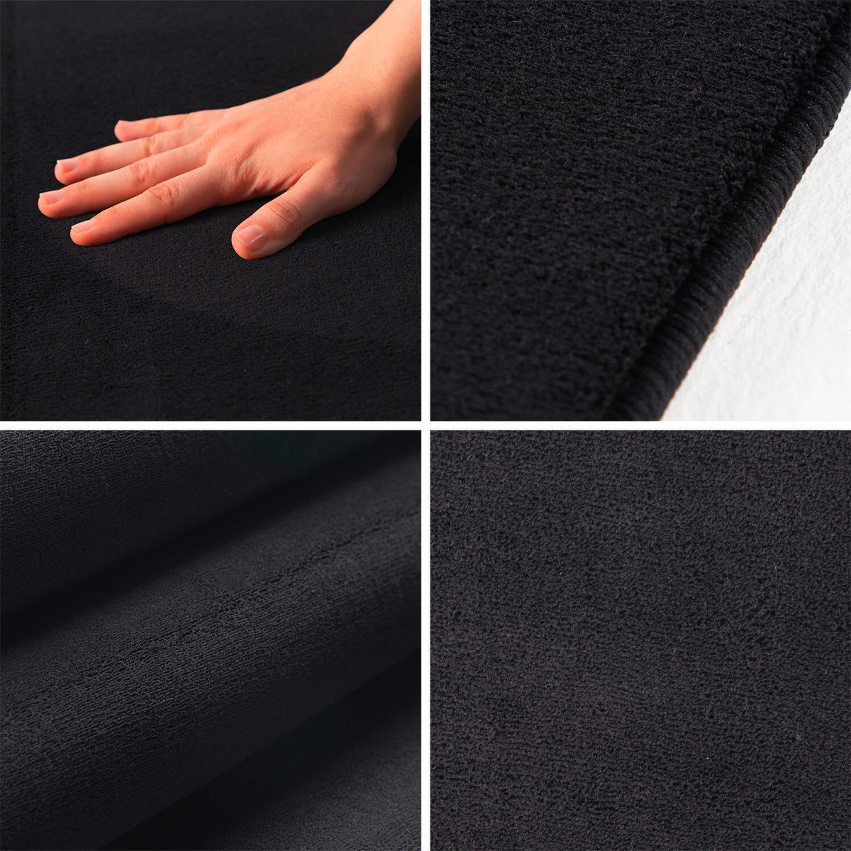 FLACHWEBETEPPICH 160/160 cm Sky Schwarz  - Schwarz, Basics, Textil (160/160cm) - Novel
