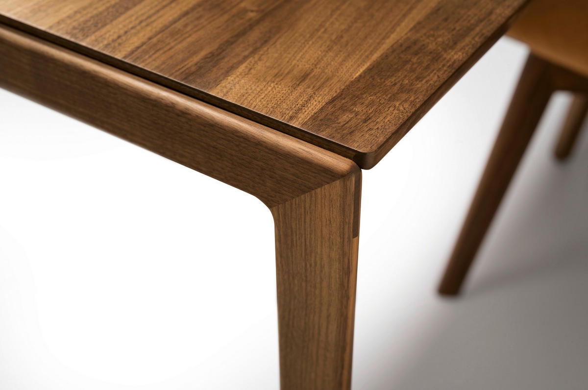 ESSTISCH in Holz, Metall 160(260)/100/75 cm  - Edelstahlfarben/Nussbaumfarben, Design, Holz/Metall (160(260)/100/75cm) - Team 7