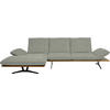 ECKSOFA in Flachgewebe Greige  - Greige/Schwarz, Design, Holz/Textil (159/314cm) - Dieter Knoll