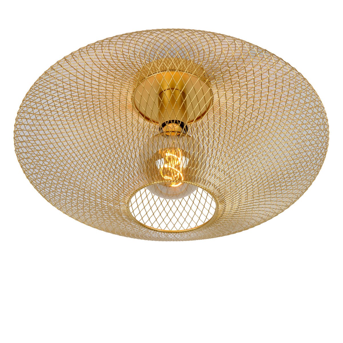DECKENLEUCHTE MESH 45/24 cm   - Messingfarben, KONVENTIONELL, Metall (45/24cm) - Lucide
