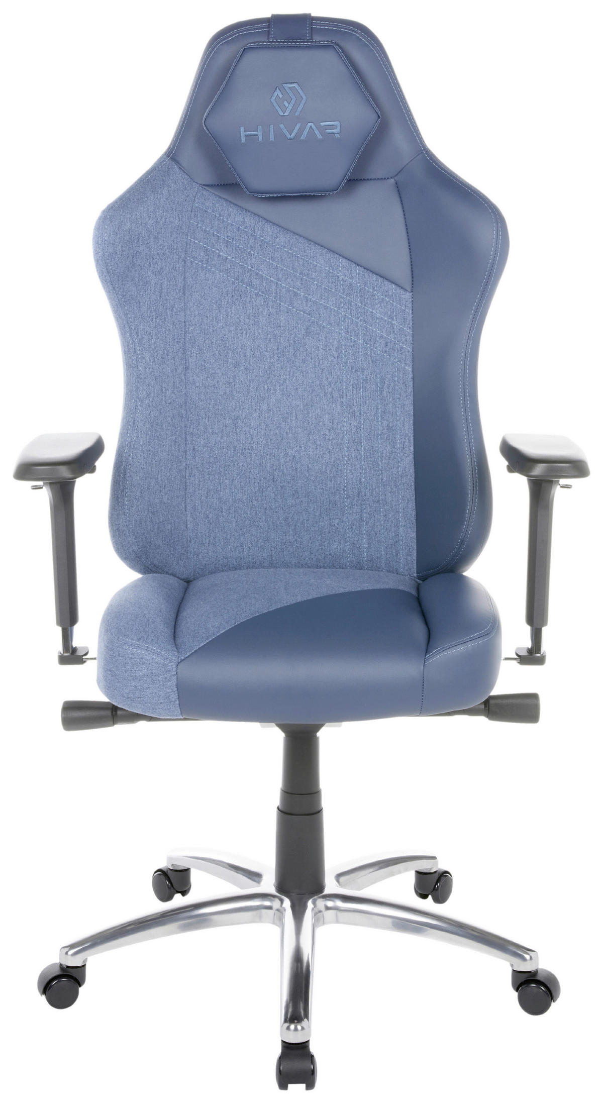 SKYLAR Ocean Silver Blau, Silberfarben, Dunkelblau, Blaugrau Metall, Textil   - Blau/Silberfarben, LIFESTYLE, Textil/Metall (79/142/77cm) - HIVAR