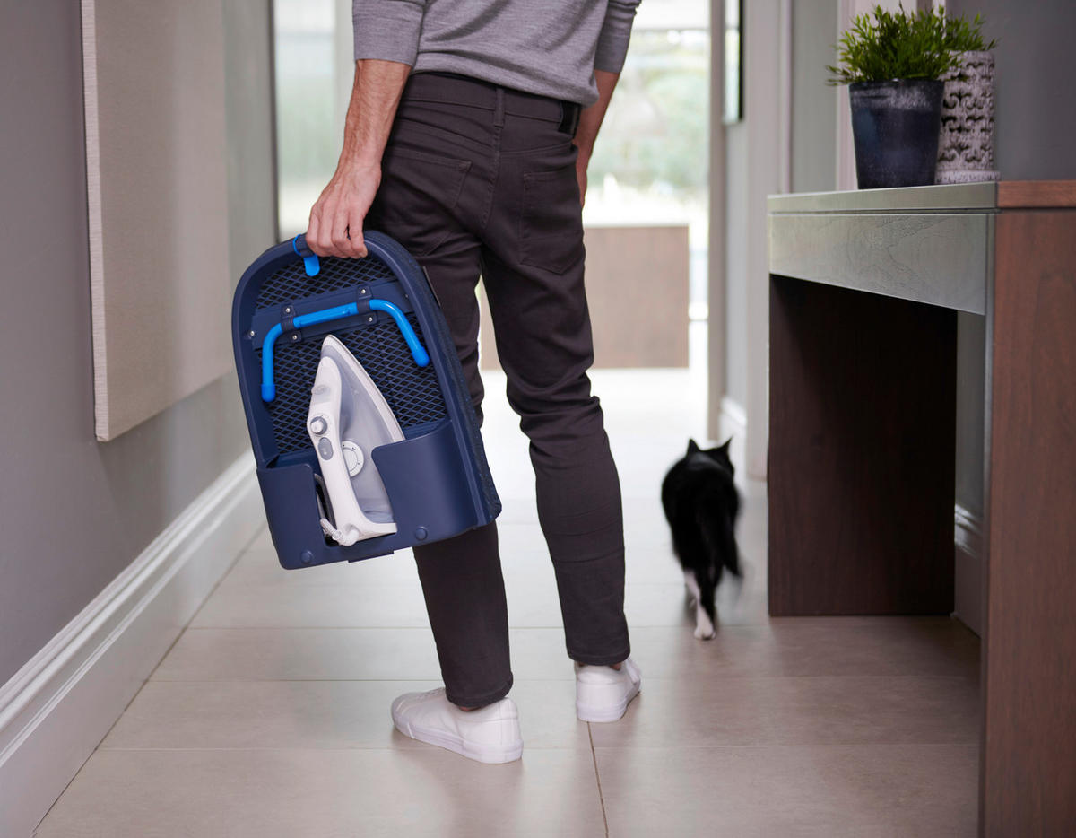 BÜGELBRETT  Pocket  - Dunkelblau, Basics, Kunststoff/Textil (34/15,5/45,5cm) - Joseph Joseph