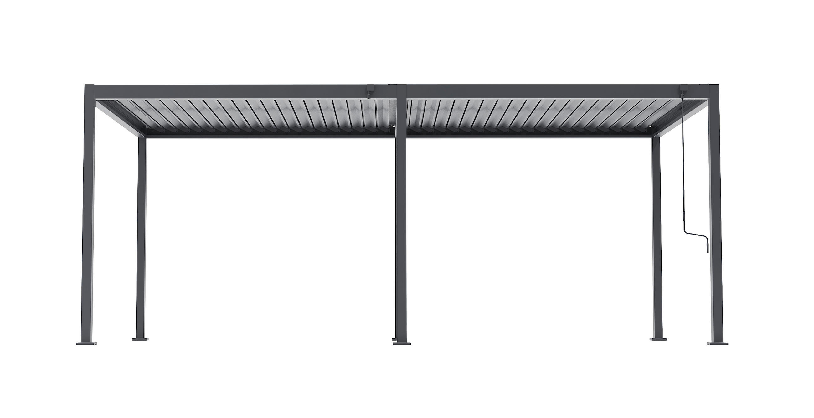 PERGOLA velikost: 583,4/238/296 cm - antracitová, Basics, kov (583,4/238/296cm) - Gardenson