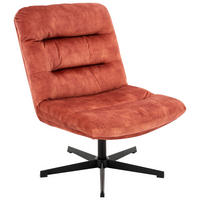SESSEL Velours Koralle    - Koralle/Schwarz, MODERN, Textil/Metall (68/91/82cm) - MID.YOU