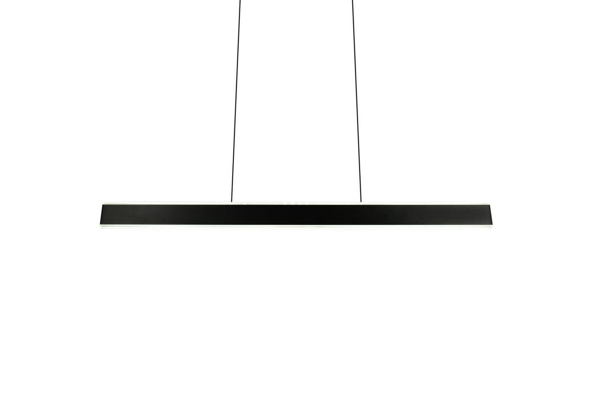 LED-HÄNGELEUCHTE 120/10/60-180 cm  - Schwarz/Weiß, Design, Kunststoff/Metall (120/10/60-180cm)