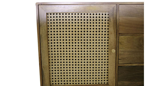 SIDEBOARD WIENER GEFLECHT in 105/88/43 cm - Goldfarben/Braun, LIFESTYLE, Holz/Metall (105/88/43cm) - Landscape
