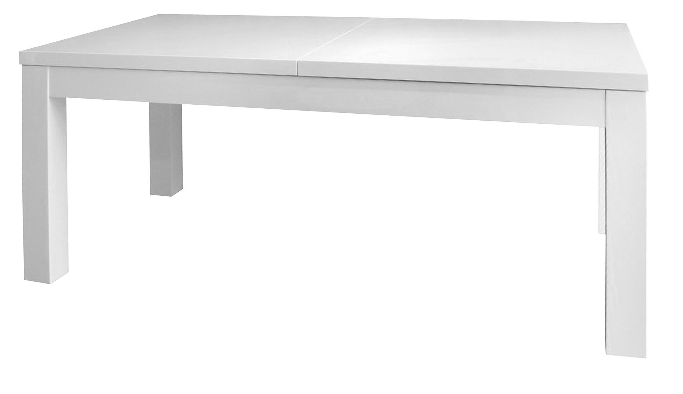 JEDILNA MIZA, bela - bela, Design, leseni material (180/256/90/76cm) - Xora