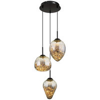 HÄNGELEUCHTE 39/120 cm  - Schwarz, Design, Glas/Metall (39/120cm) - Collet's Monde