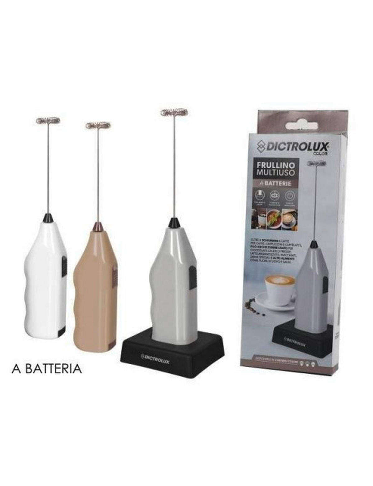 PJENILICA MLIJEKA  - bijela/sivo-bijela, Basics, metal/plastika (15/15/2cm)