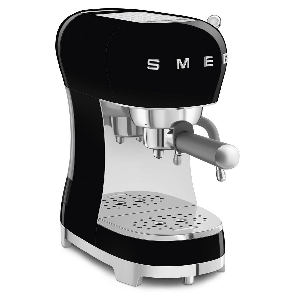 ESPRESSOMASCHINE 50´s Style  - Schwarz Hochglanz, Basics, Kunststoff/Metall (14,9/33/32,9cm) - SMEG