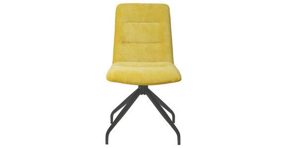 STUHL Webstoff Gelb - Gelb/Schwarz, Design, Textil/Metall (50/90/63cm) - Carryhome