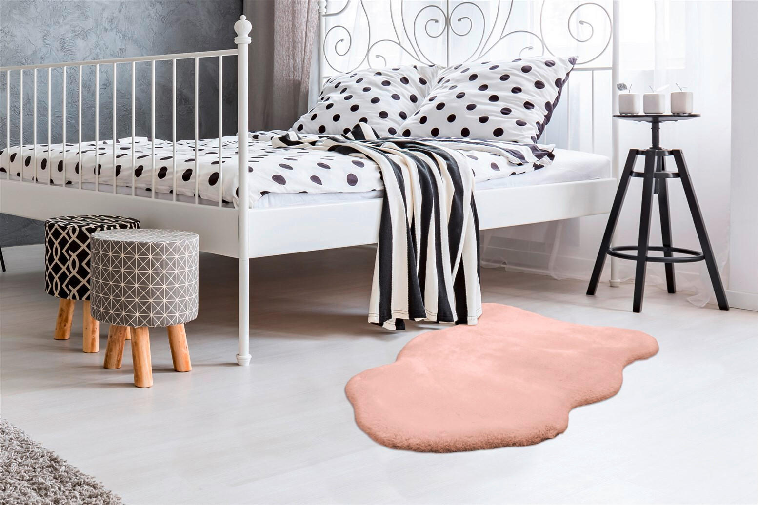 TEPPICH 60/90 cm Rabbit Light 825 Creme Weiß  - Weiß, KONVENTIONELL, Kunststoff/Textil (60/90cm)