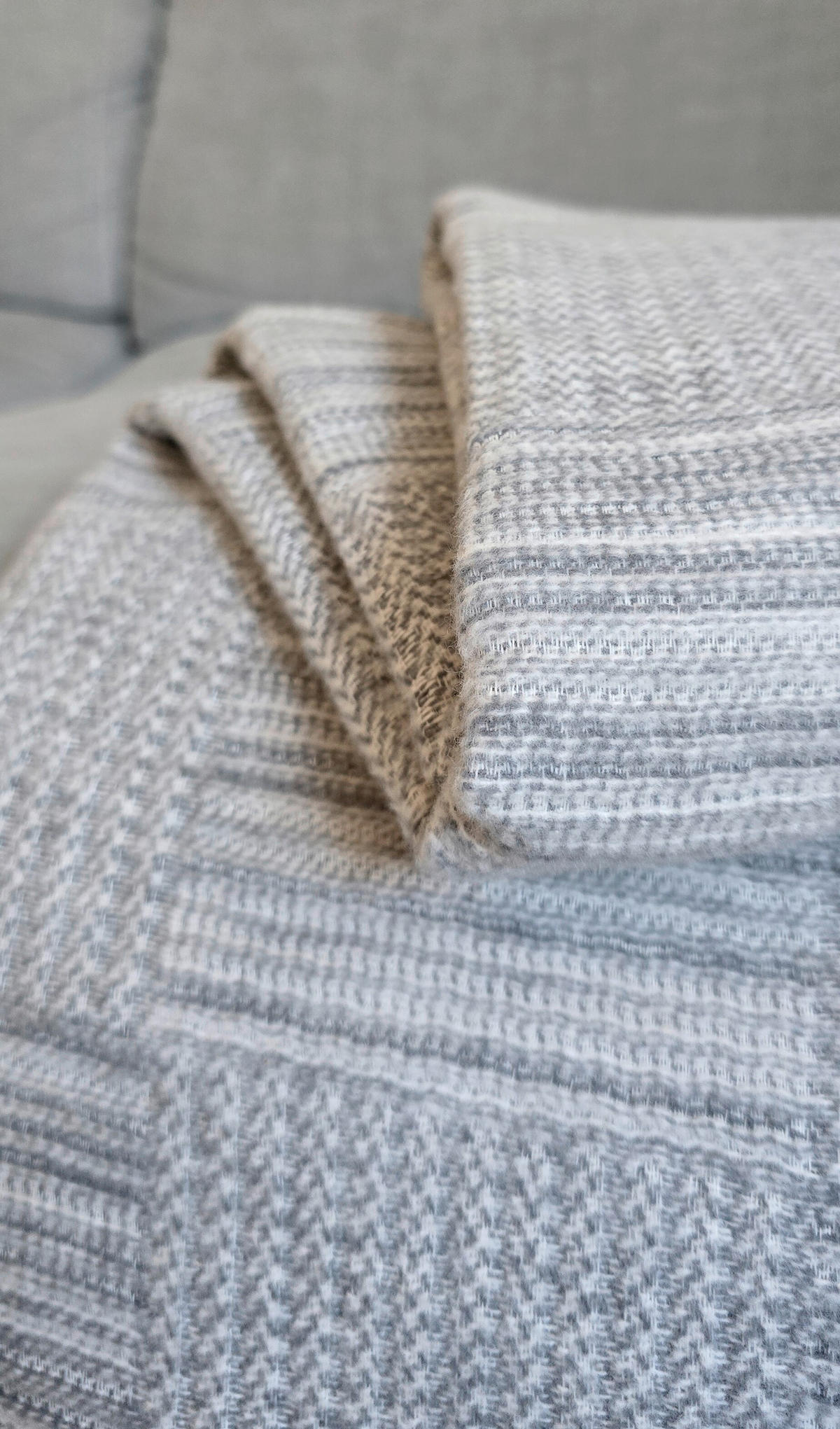 PLÉD 140/200 cm  - natúr színű, Design, textil (140/200cm) - Bio:Vio