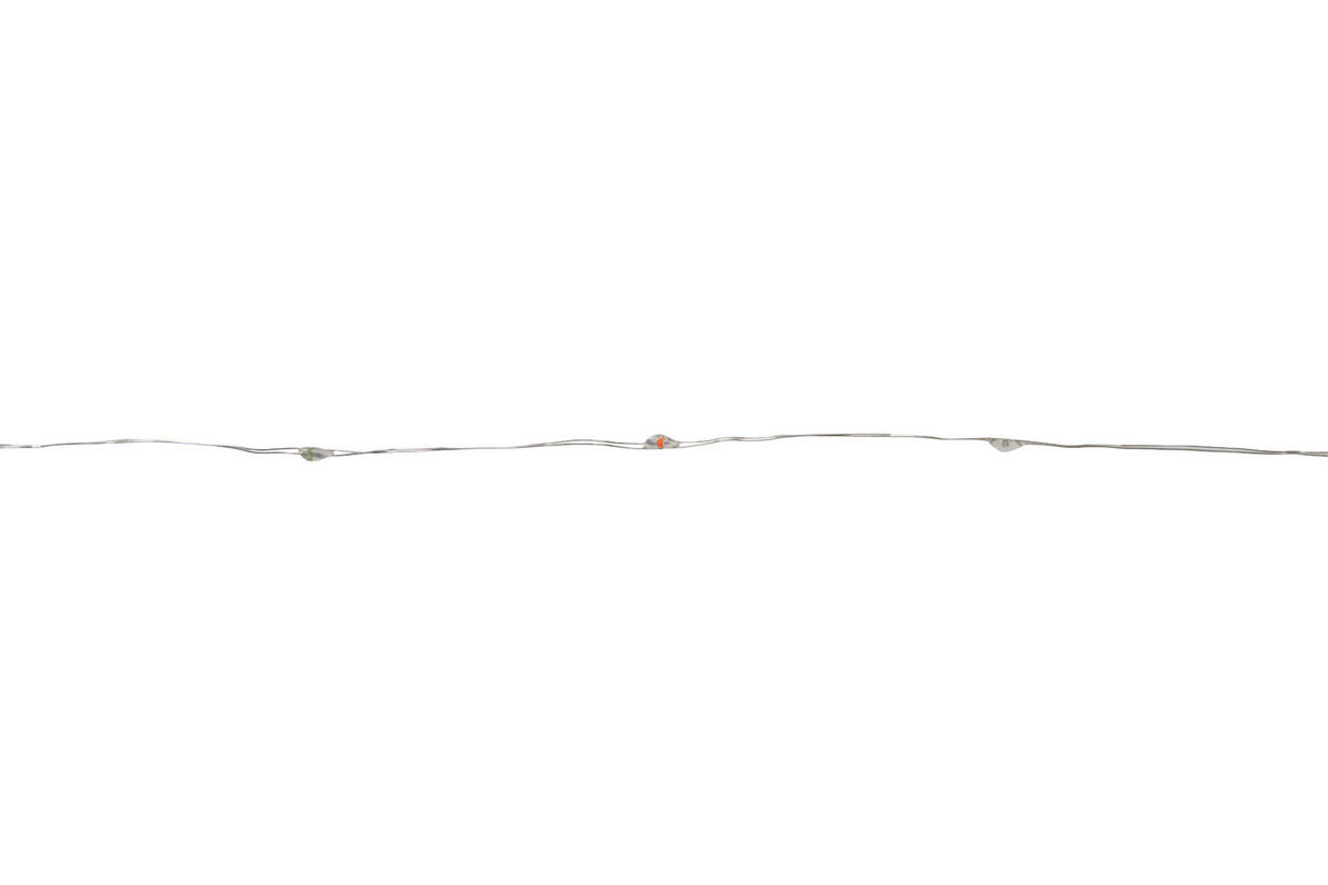 LICHTERKETTE 195 cm  - Transparent/Silberfarben, KONVENTIONELL, Kunststoff (195cm) - X-Mas