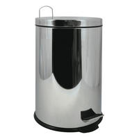 TRETEIMER MIRROR FINISH 20 L  - Edelstahlfarben/Schwarz, Basics, Kunststoff/Metall (36/45/36cm) - Spirella