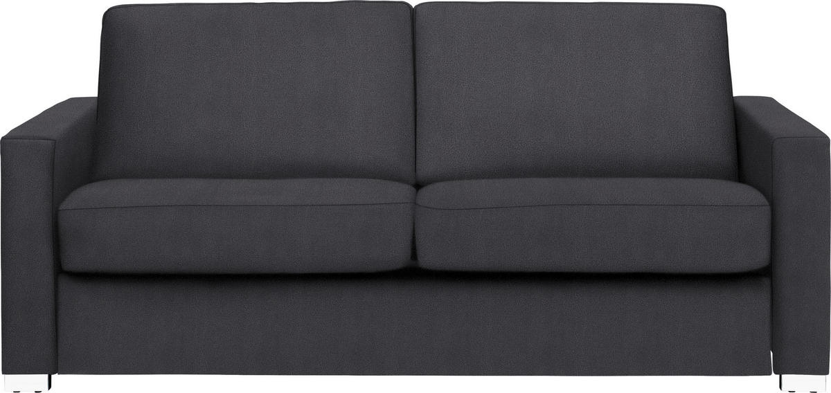 SCHLAFSOFA in Textil Dunkelgrau  - Chromfarben/Dunkelgrau, Konventionell, Textil/Metall (188/86/97cm) - Novel