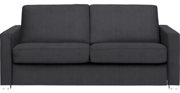 SCHLAFSOFA Flachgewebe Dunkelgrau - Chromfarben/Dunkelgrau, KONVENTIONELL, Textil/Metall (188/86/97cm) - Novel