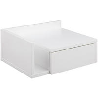 NOČNA OMARICA, bela  - bela, Moderno, leseni material (40/16,5/32cm) - MID.YOU