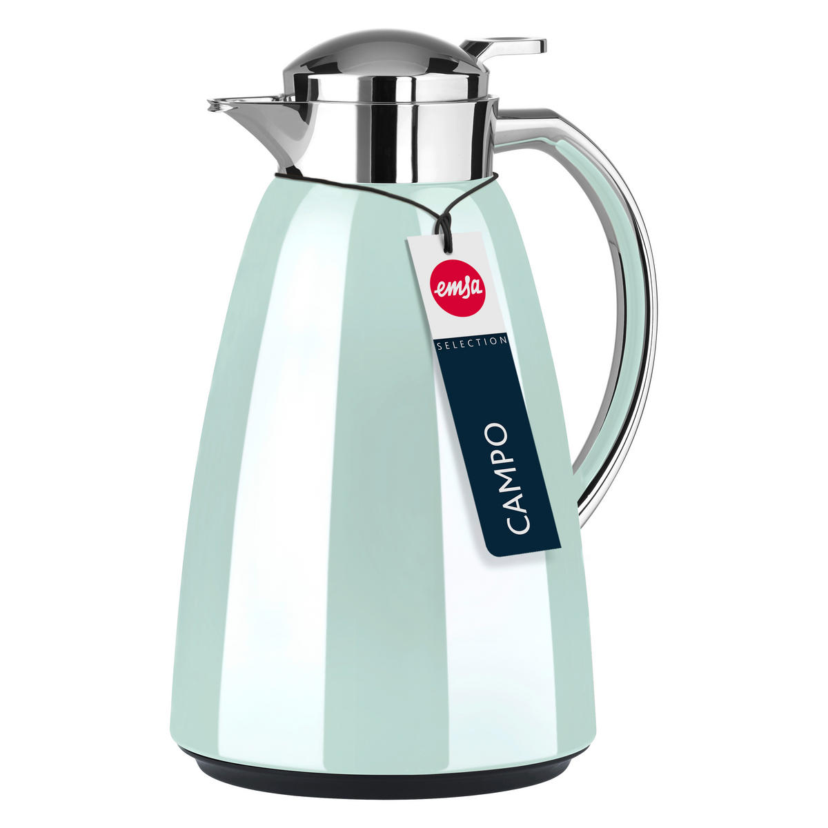 ISOLIERKANNE CAMPO 1,0 L  - Pastellgrün/Mintgrün, Basics, Metall (15/15/25,5cm) - Emsa