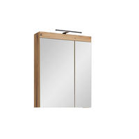 SPIEGELSCHRANK 60/77/17 cm  - Eichefarben, Basics, Glas/Holzwerkstoff (60/77/17cm) - MID.YOU