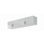 AUFSATZSCHRANK 181/39/54 cm   - Weiß Hochglanz/Alufarben, Design, Holzwerkstoff/Kunststoff (181/39/54cm) - Carryhome