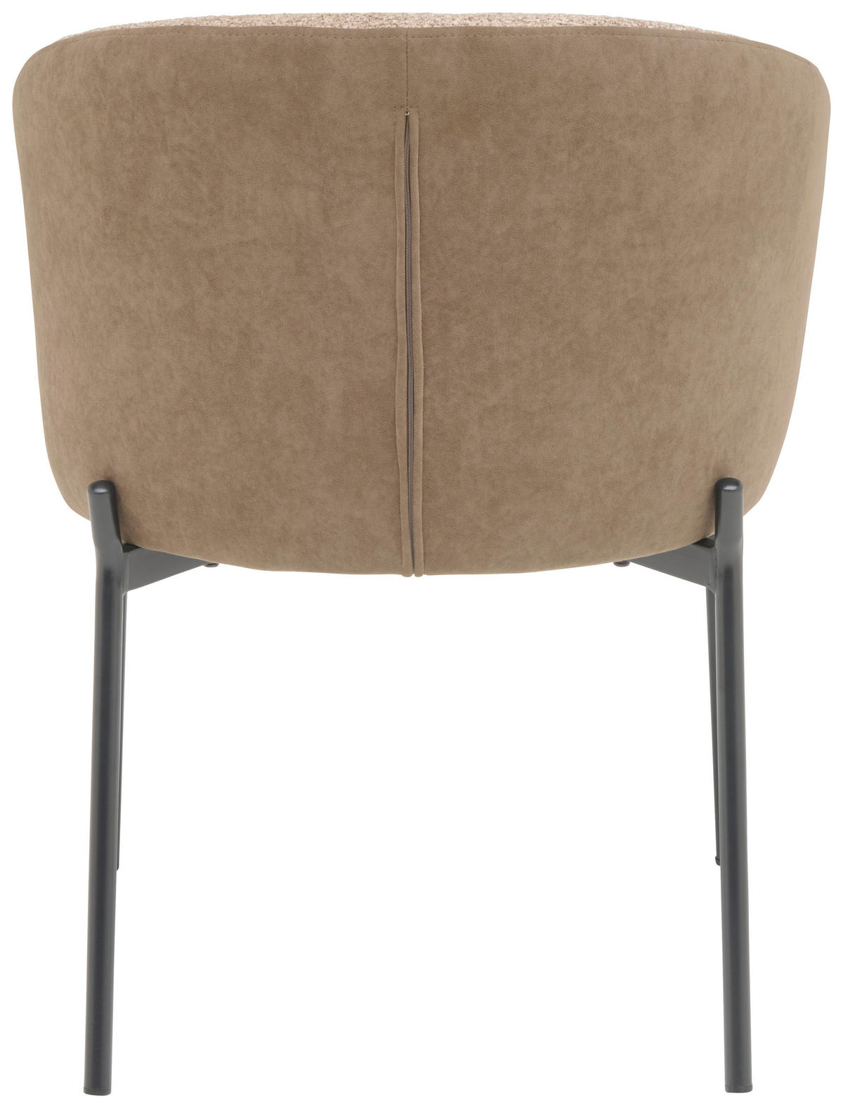 ARMLEHNSTUHL  in Eisen Samt  - Schwarz/Braun, MODERN, Textil/Metall (56/76,5/57,5cm) - MID.YOU