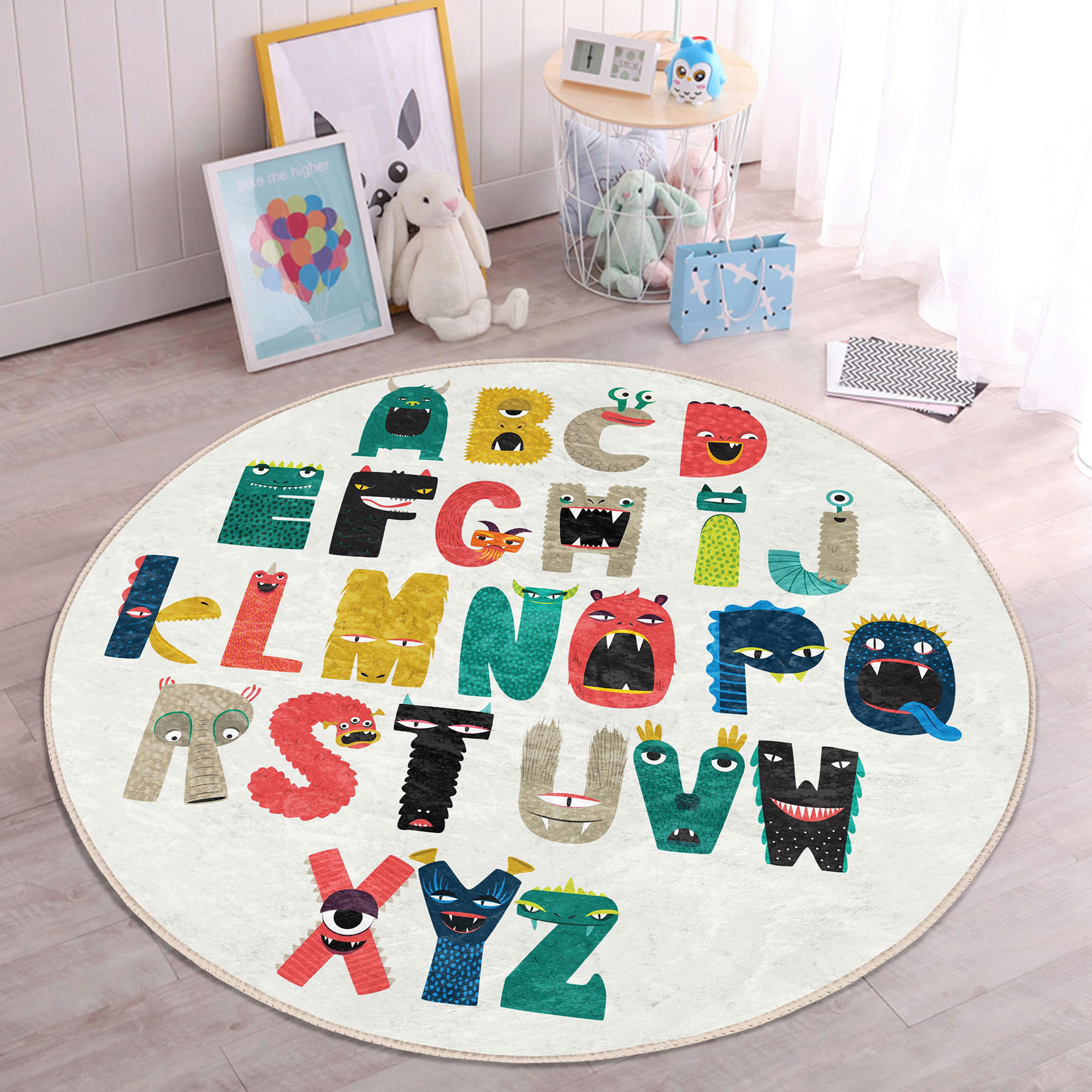KINDERTEPPICH  Wohnzimmer 150/150 cm Multicolor rund  - Multicolor, Basics, Textil (150/150cm)