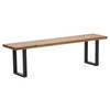 SITZBANK 180/45/40 cm Eichefarben, Anthrazit Eiche  - Eichefarben/Anthrazit, ROMANTIK / LANDHAUS, Holz/Metall (180/45/40cm) - Waldwelt