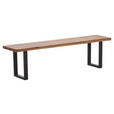 SITZBANK 180/45/40 cm Eichefarben, Anthrazit Eiche  - Eichefarben/Anthrazit, ROMANTIK / LANDHAUS, Holz/Metall (180/45/40cm) - Waldwelt