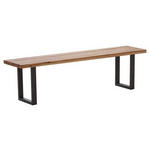 SITZBANK 180/45/40 cm Eichefarben, Anthrazit Eiche  - Eichefarben/Anthrazit, ROMANTIK / LANDHAUS, Holz/Metall (180/45/40cm) - Waldwelt