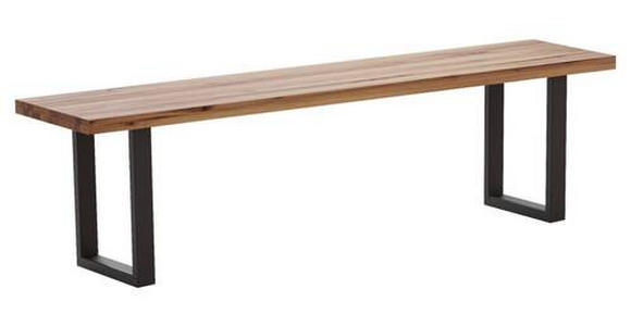 SITZBANK 180/45/40 cm Eichefarben, Anthrazit Eiche - Eichefarben/Anthrazit, ROMANTIK / LANDHAUS, Holz/Metall (180/45/40cm) - Waldwelt