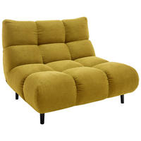 SESSEL in Feincord Goldfarben  - Goldfarben/Schwarz, Design, Holz/Textil (112/85/108cm) - Pure Home Lifestyle