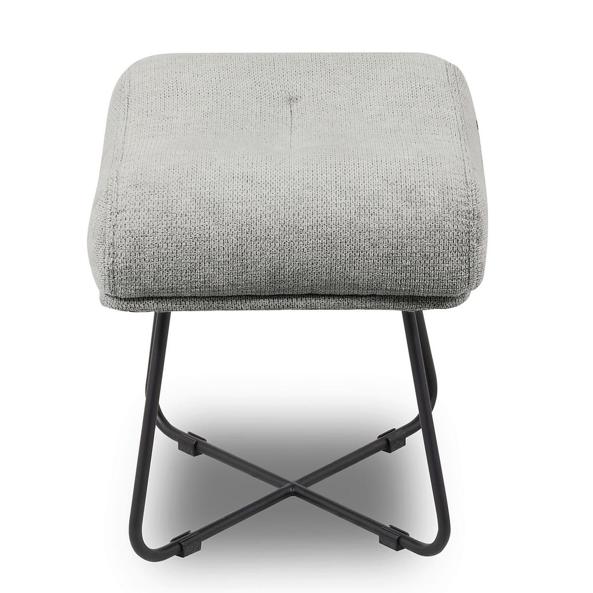 SESSELSET in Chenille Grau  - Schwarz/Weiß, Design, Textil/Metall (67/87/74cm) - Livetastic