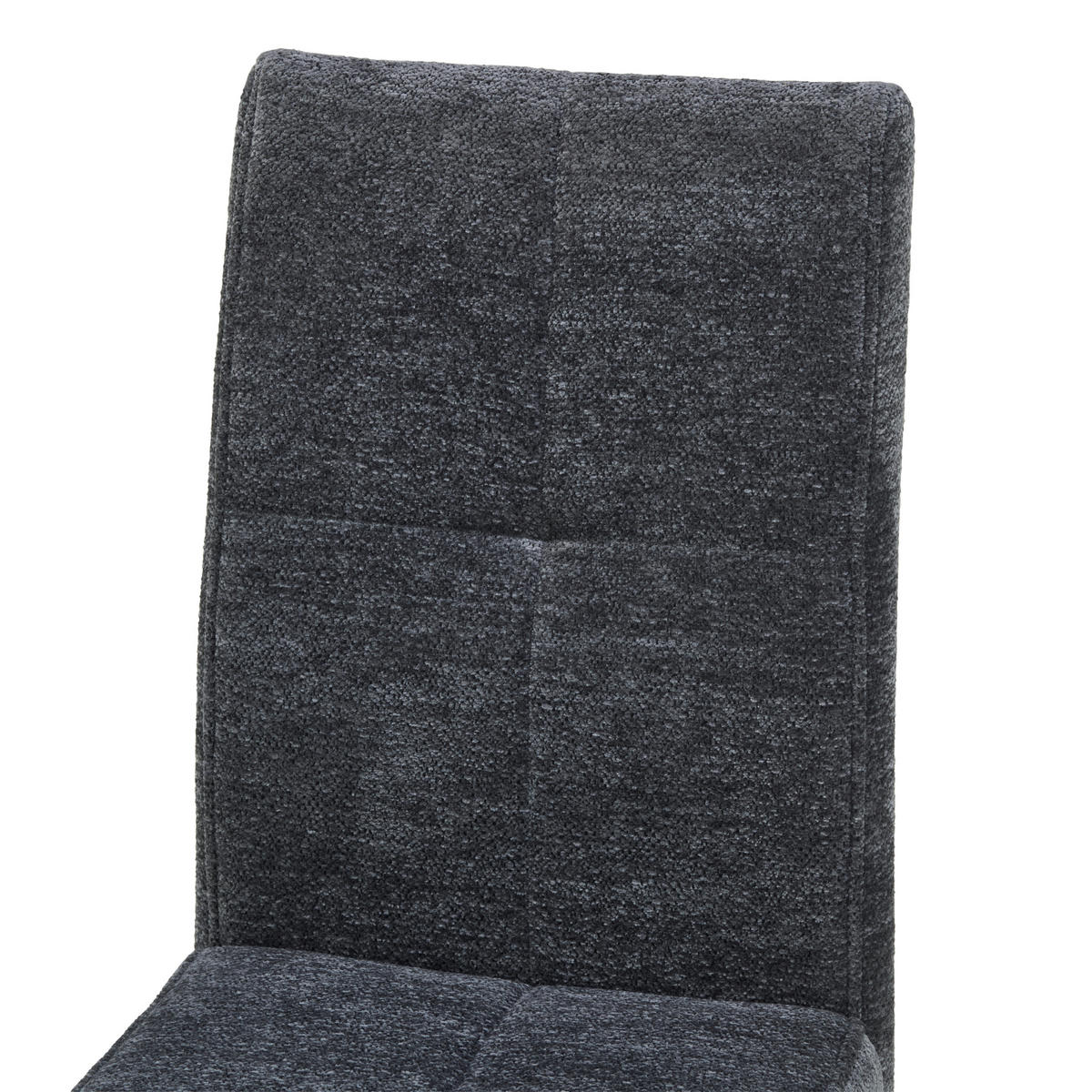 SCHWINGSTUHL  in Eisen Leinenoptik  - Dunkelgrau/Schwarz, LIFESTYLE, Textil/Metall (39/98/43cm) - MID.YOU