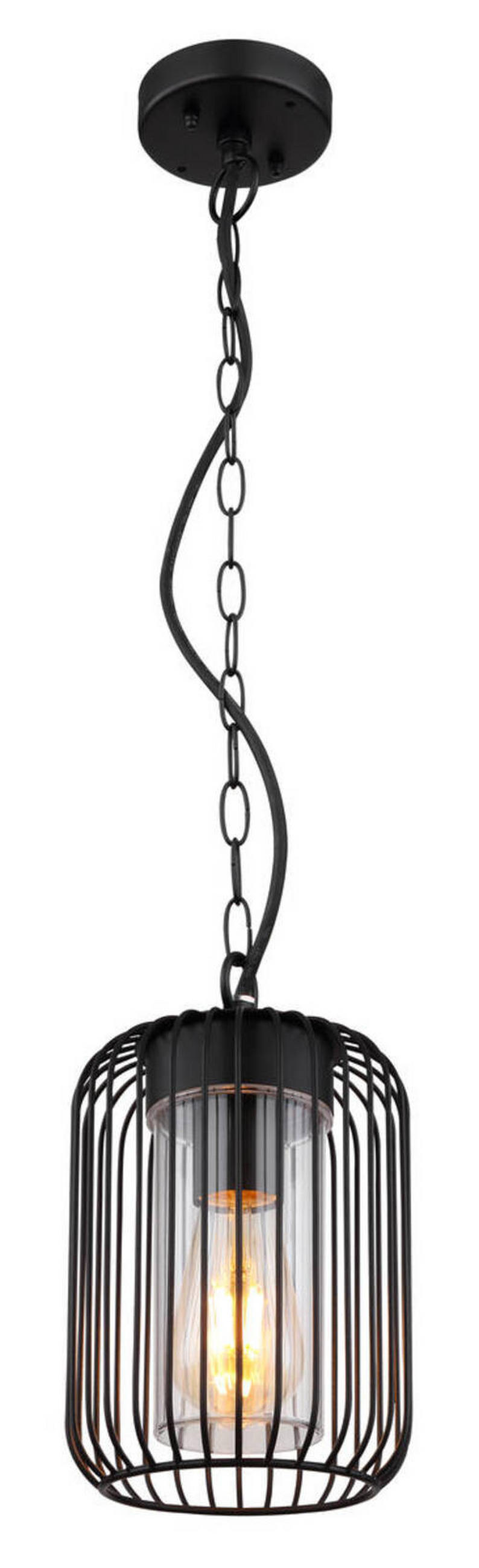 UTOMHUSLAMPA - klar/svart, Design, metall/plast (16/75,5cm) - Globo