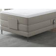 BOXSPRINGBETT 120/200 cm  in Hellgrau  - Hellgrau/Schwarz, Natur, Textil/Metall (120/200cm) - Esposa