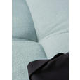 ECKSOFA  in Plüsch Mintgrün Zierkissen, Rückenkissen, Rücken echt  190/288 cm  - Dunkelbraun/Mintgrün, KONVENTIONELL, Holz/Textil (190/288cm) - Carryhome