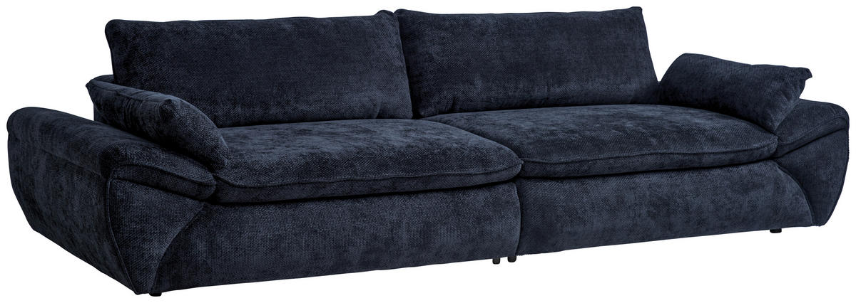 BIG SOFFA i struktur mörkblå  - svart/mörkblå, Klassisk, textil/plast (302/80/120cm) - MID.YOU