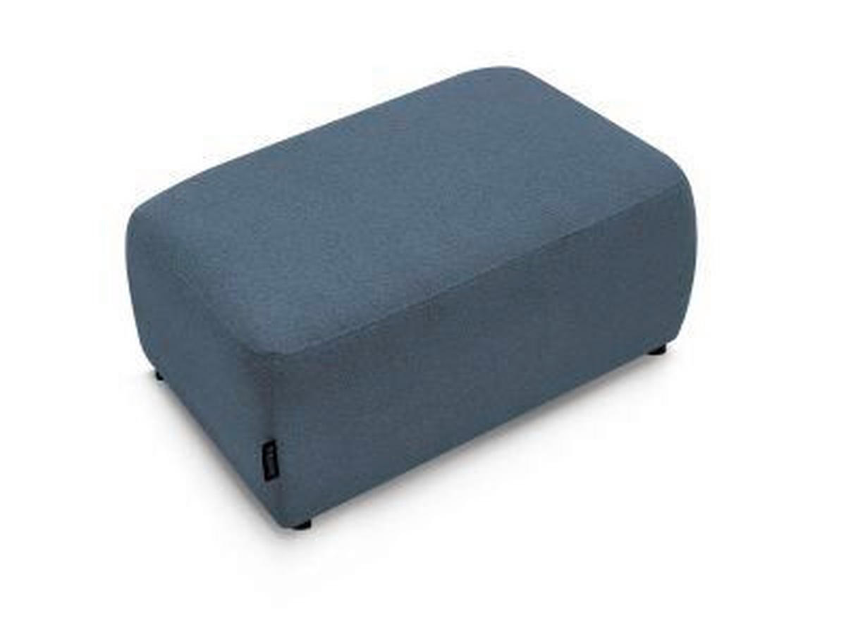 HOCKER ATILLA Flachgewebe Blau  - Blau/Schwarz, MODERN, Kunststoff/Textil (92/44/48cm)