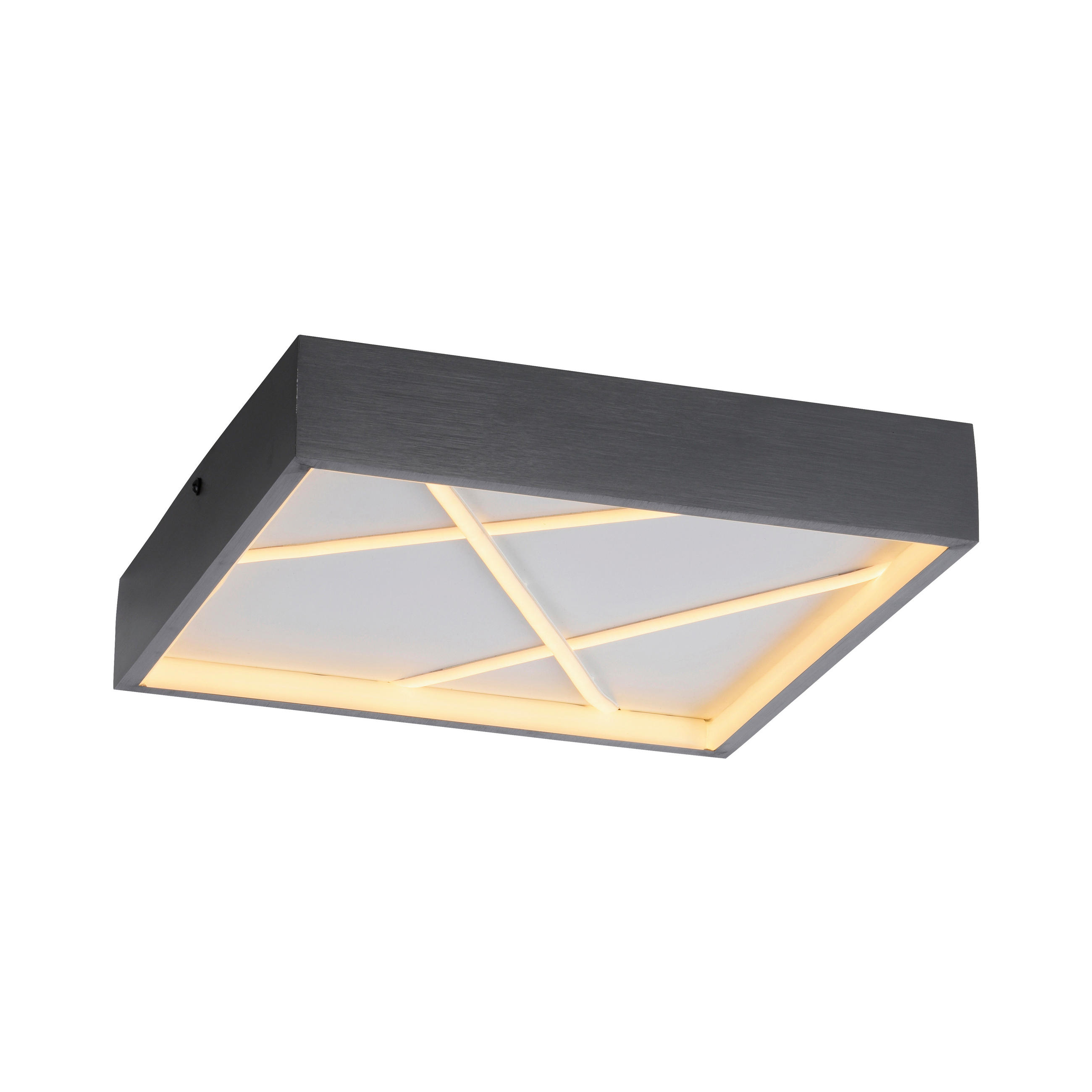 PLAFONIERĂ CU LED - negru, Design, plastic/metal (30/30/4,5cm)