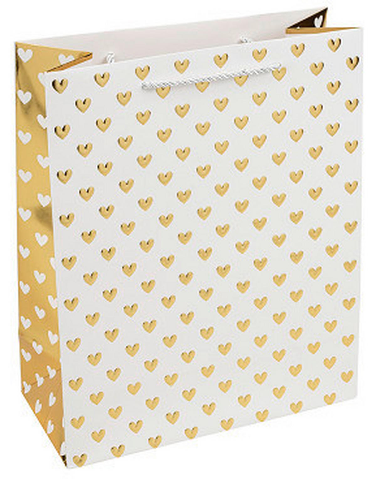 GESCHENKTASCHE  - Weiß, Basics, Papier (18/23/10cm)