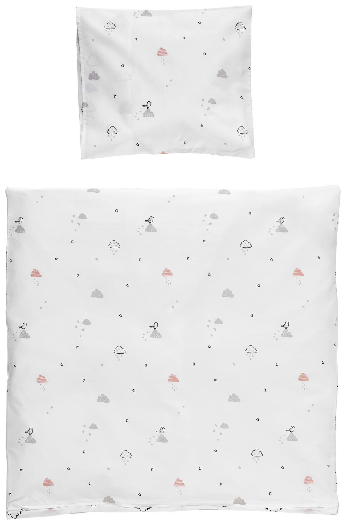 BABYBETTWÄSCHE 80/80 cm  - Taupe/Altrosa, Trend, Textil (80/80cm) - Patinio