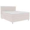 BOXSPRINGBETT 180/200 cm  in Creme  - Chromfarben/Creme, KONVENTIONELL, Kunststoff/Textil (180/200cm) - Boxxx
