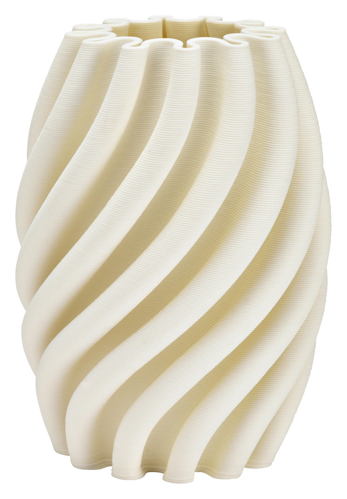 VASE  - Weiß, Basics, Keramik (14/19/14cm)
