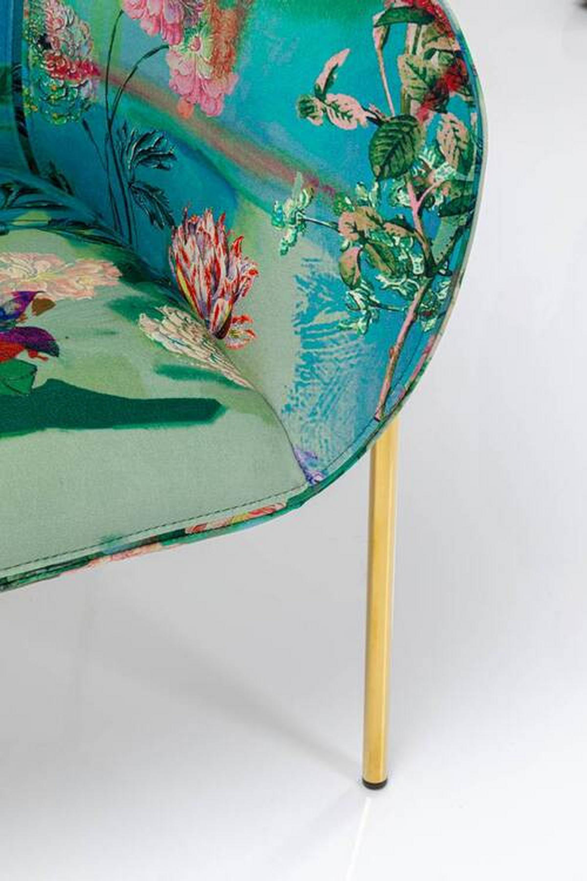 SESSEL in Flachgewebe Blau, Grün, Lila, Multicolor, Rotbraun  - Blau/Rotbraun, Design, Textil/Metall (76/73/68cm) - Ambia Home