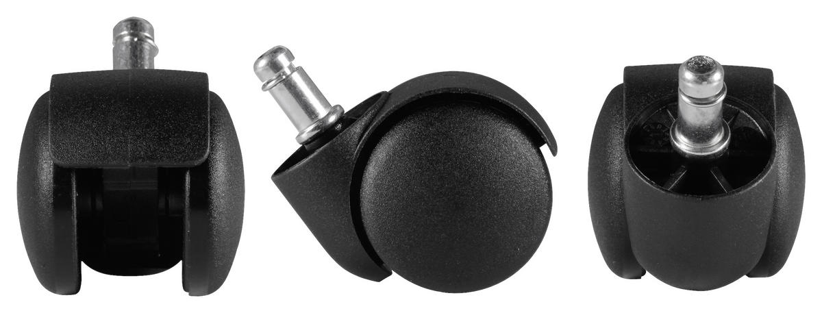 KOLEČKO PRO OTOČNÉ ŽIDLE - černá, Basics, plast (5cm) - MID.YOU
