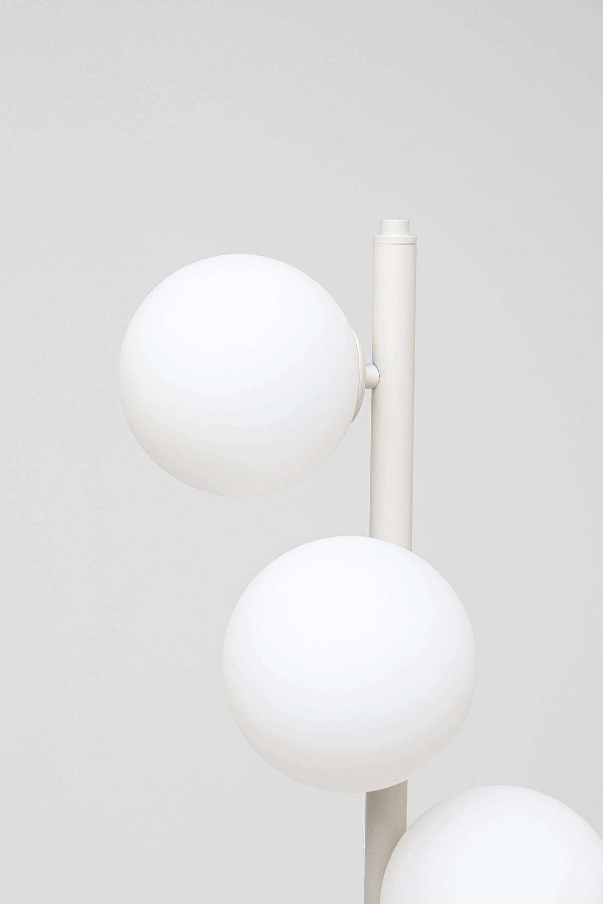 STEHLEUCHTE  28/160/28 cm   - Weiß, Design, Glas/Metall (28/160/28cm) - Kare-Design